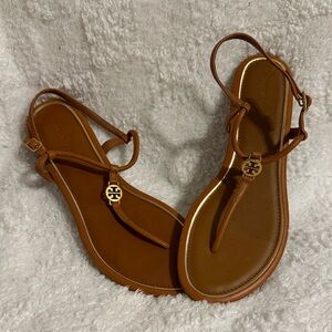 Tory Burch Tan Leather Sandals